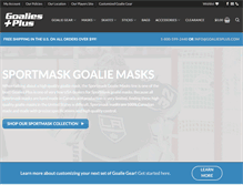 Tablet Screenshot of goaliesplus.com